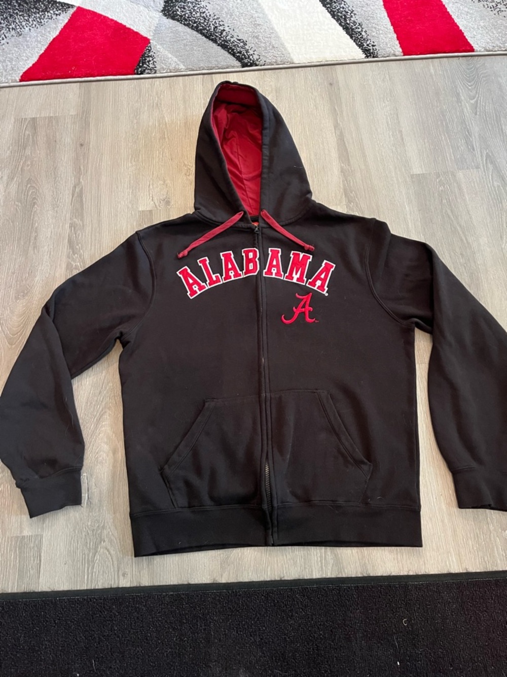 Alabama Black & Crimson Zip-Up Hoodie